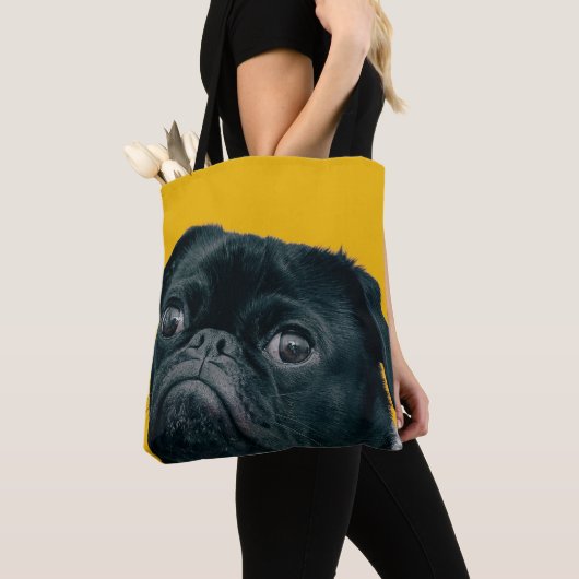 gele hond tote bag (Dichtbij)