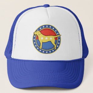 Gele hond trucker pet