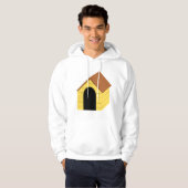 Gele Hondenhok Mannen Hoodie (Voorkant volledig)