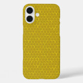 Gele Honeycomb Patterned Case-Mate iPhone Case (Achterkant)
