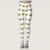 Gele Honing Bij Leggings (Voorkant)