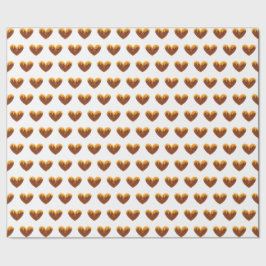 Gele honing harten zoete inpakpapier liefde