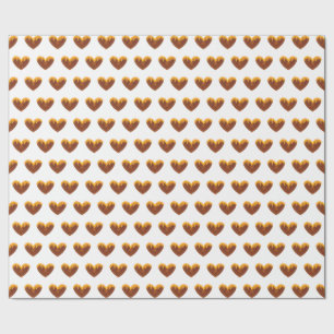 Gele honing harten zoete inpakpapier liefde