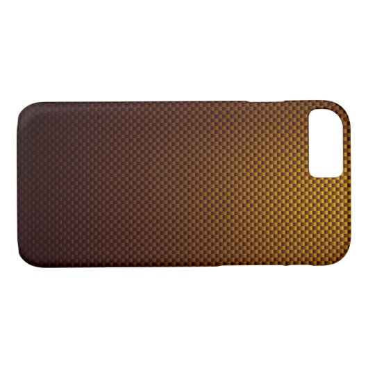 Gele honing zwarte koolstofvezel gepatterd Case-Mate iPhone case (Achterkant (Horizontaal))