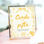 Gele honingbij bruiloft kaarten en cadeaus poster