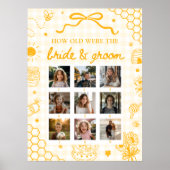 Gele honingbij Hoe oud waren bruid & bruidegom bor Poster (Voorkant)