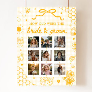 Gele honingbij Hoe oud waren bruid & bruidegom bor Poster