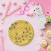 Gele Honingbij & Honingraat Papier Borden Papieren Bordje (Feest)