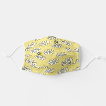 Gele Honingbij & Witte Daisy Patroon