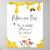 Gele honingbijen Baby shower Mam-Osa Bar Poster (Voorkant)