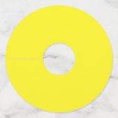 Gele honingbijen Bumblebee Happy Bday Dag Wijnglaslabel (Achterkant)