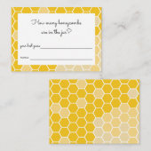 Gele honingbijen Hoeveel honingraten raden Informatiekaartje (Voorkant / Achterkant)