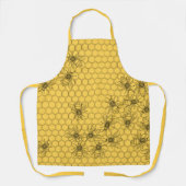 Gele honingbijen & honingraten schort (Voorkant)