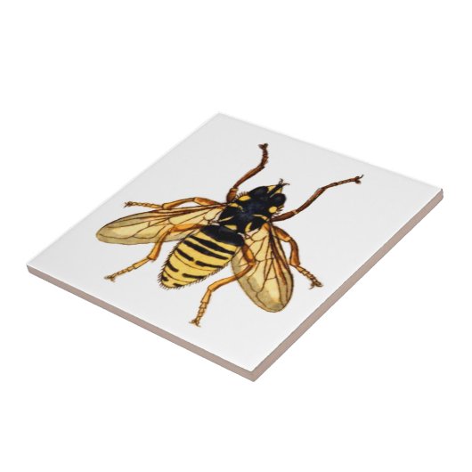 -gele honingbijen tegeltje (Zijkant)