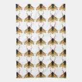 -gele honingbijen theedoek (Verticaal)