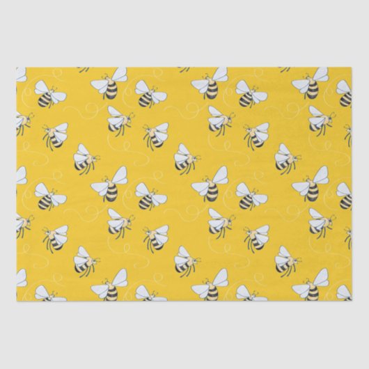 Gele honingbijen tissuepapier (Voorkant)