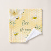 Gele honingraat bad handdoek (Wasdoekje)