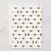 Gele Honingraat Bijen Dag Eenvoudige 4e Verjaardag Kaart (Achterkant)