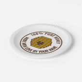 Gele honingraat bijenkorf print papier partij bord (Gekanteld)