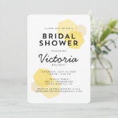 Gele honingraat Bridal Shower Invitation Kaart (Staand voorkant)