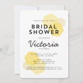 Gele honingraat Bridal Shower Invitation Kaart (Voorkant)