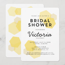 Gele honingraat Bridal Shower Invitation Kaart