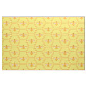 Gele honingraat met bijen stof (Fat Quarter)