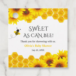 Gele Honingraat Zoete Bij Baby Shower Bedankjes Labels