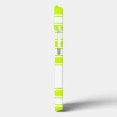 Gele horizontale streep met monogram Case-Mate iPhone case (Achterkant / Links)