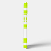 Gele horizontale streep met monogram Case-Mate iPhone case (Achterkant / Rechts)