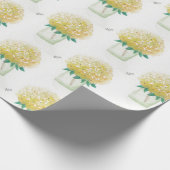 gele hortensia cadeaupapier (Hoek)