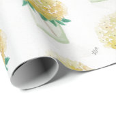 gele hortensia cadeaupapier (Rol Hoek)