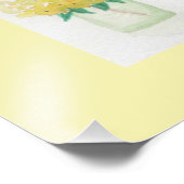 gele hortensia foto afdruk (Hoek)