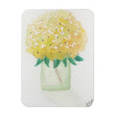 gele hortensia magneet (Verticaal)