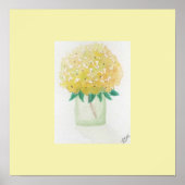 gele hortensia poster (Voorkant)