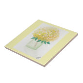 gele hortensia tegeltje (Zijkant)