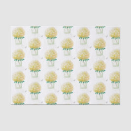 gele hortensia tissuepapier