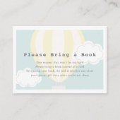 Gele Hot Air ballon alstublieft, breng een boek me Informatiekaartje (Voorkant)