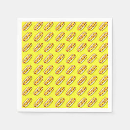 Gele hotdog servetten tissue papier