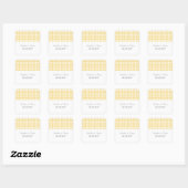 Gele houndstooth Wedding Stickers (Vel)