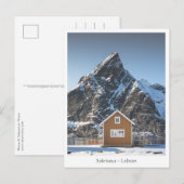 Gele Huis Sakrisoya Lofoten Briefkaart (Voorkant / Achterkant)