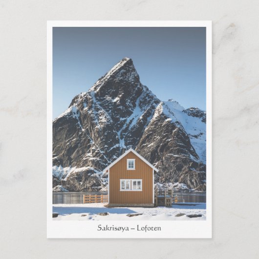 Gele Huis Sakrisoya Lofoten Briefkaart (Voorkant)