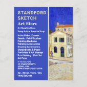 Gele huis van Van Gogh, kunstwinkel Flyer (Voorkant)