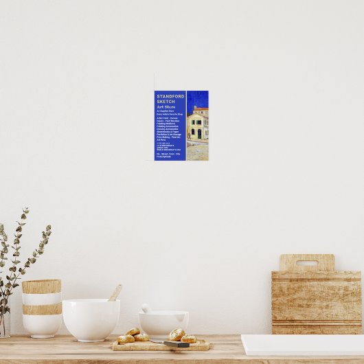 Gele huis van Van Gogh, kunstwinkel Poster (Keuken)