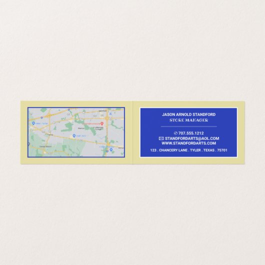 Gele huis van Van Gogh, kunstwinkel Visitekaartje (Binnenkant ongevouwen)