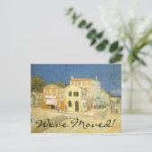Gele Huis van Vincent van Gogh: Adres gewijzigd Aankondigingskaart (Staand voorkant)