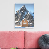 Gele hut canvas afdruk (Insitu (Woonkamer))