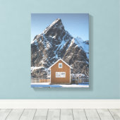 Gele hut canvas afdruk (Insitu (Houten vloer))