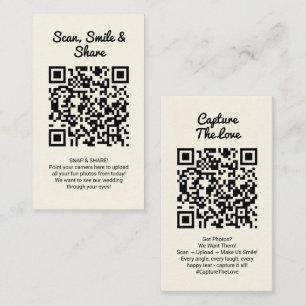 Gele Huwelijksfoto Delen Capture Love QR-code Visitekaartje