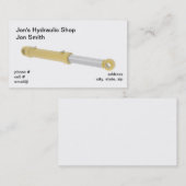Gele hydraulische cilinder visitekaartje (Voorkant / Achterkant)